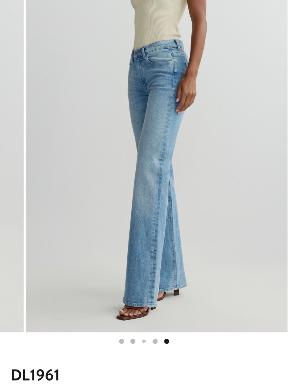 DL1961 Light Blue High-Rise Wide-Leg Jeans NEW!